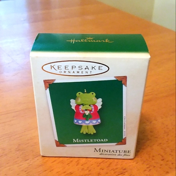 Mini Frog Ornament Hallmark Mistletoad NIB Vintage - Picture 2 of 11
